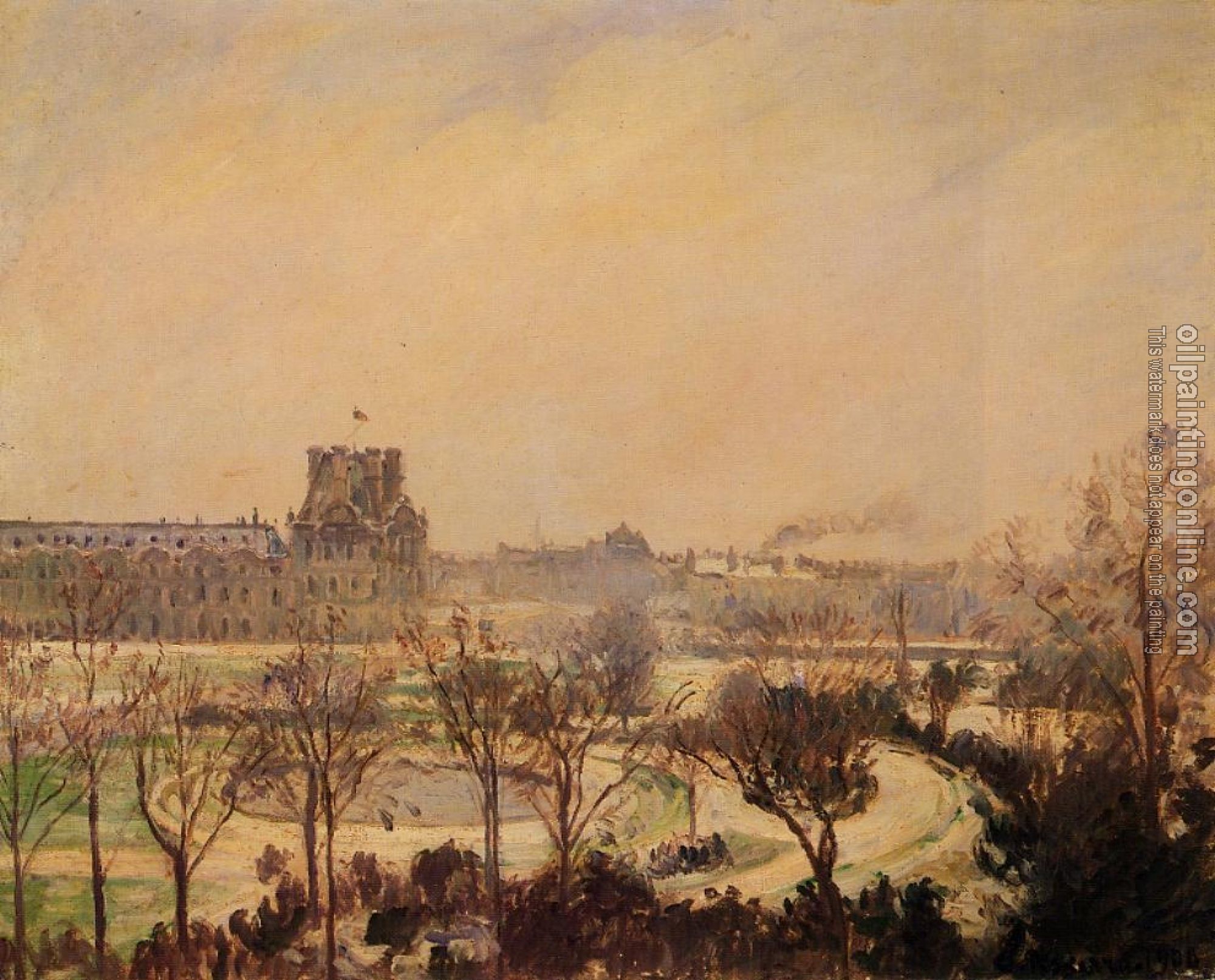 Pissarro, Camille - The Tuileries Gardens, Snow Effect